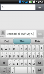 Eksempel på SwiftKey X