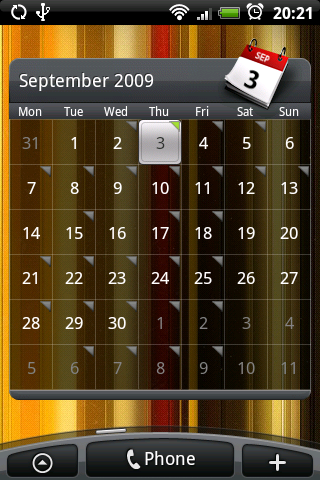 HTC Sense Kalender-widget